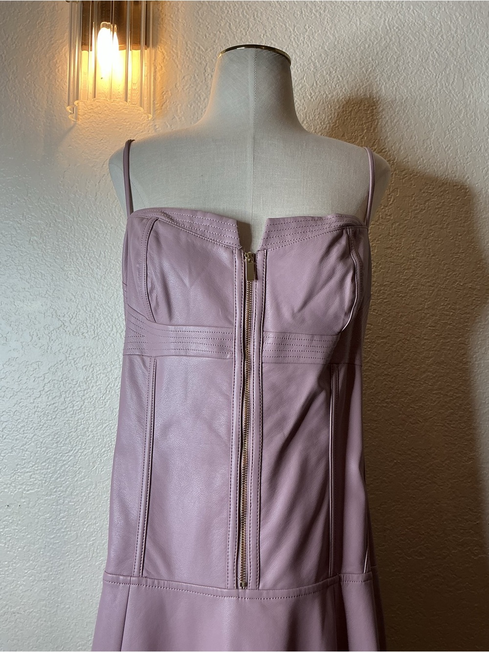Anthropologie Dusty Lilac Maxi Dress with Front Zip - Picture 10 of 11
